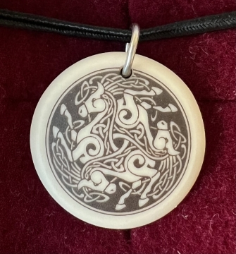 Necklace Pendant Horse (Round)